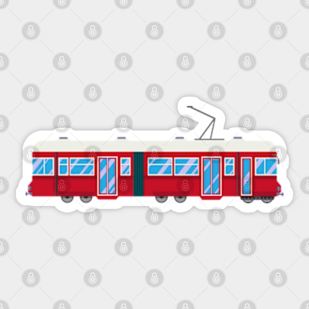 Tram, tram, train, railroad Sticker by IDesign23